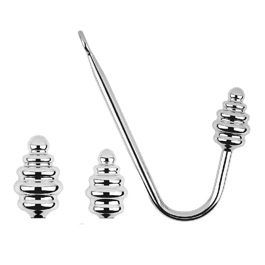 GreatBenefit Set Ribbed 8826 Anal Screw-in Hook 0920